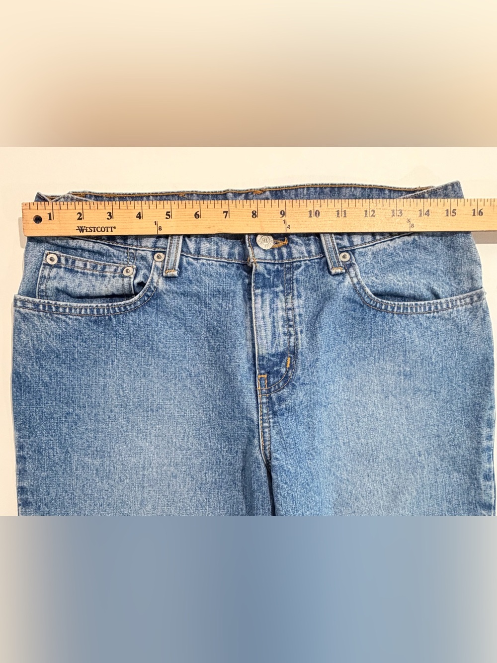 Vintage Polo Ralph Lauren Low Rise Flare Jeans Size 9/10 Y2K Raw Hem - Picture 5 of 8
